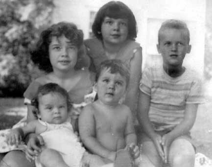 5 Butler children 1954